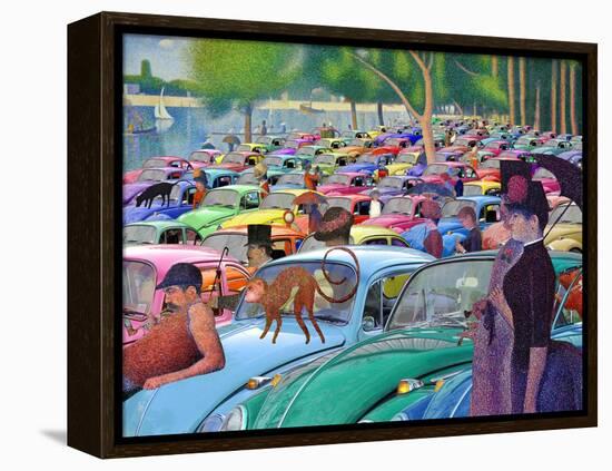 Sunday Afternoon, Looking for the Car-Barry Kite-Framed Stretched Canvas