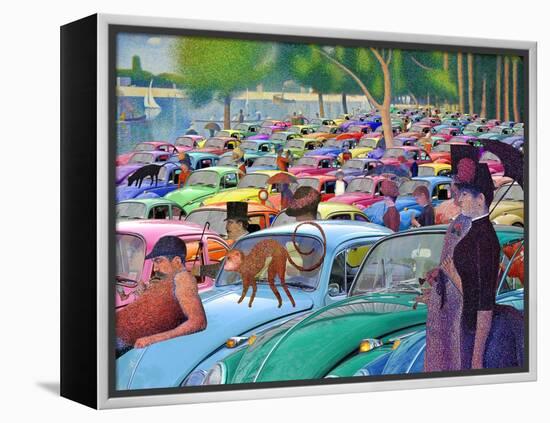 Sunday Afternoon, Looking for the Car-Barry Kite-Framed Stretched Canvas