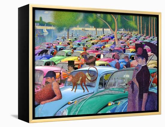 Sunday Afternoon, Looking for the Car-Barry Kite-Framed Stretched Canvas