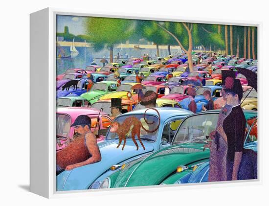 Sunday Afternoon, Looking for the Car-Barry Kite-Framed Stretched Canvas