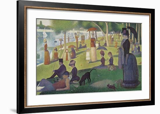 Sunday Afternoon on the Island of Grand Jatte 1864-6-Georges Seurat-Framed Art Print