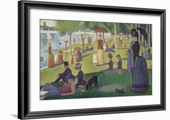 Sunday Afternoon on the Island of Grand Jatte 1864-6-Georges Seurat-Framed Art Print