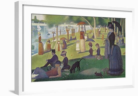 Sunday Afternoon on the Island of Grand Jatte 1864-6-Georges Seurat-Framed Art Print
