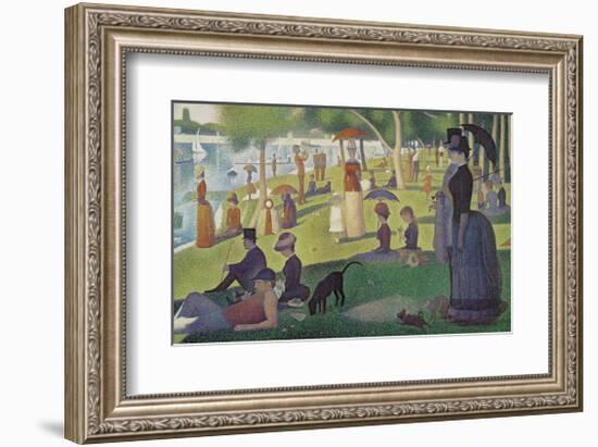 Sunday Afternoon on the Island of Grand Jatte 1864-6-Georges Seurat-Framed Giclee Print