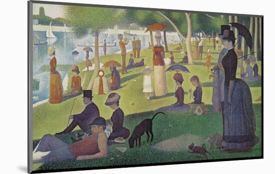 Sunday Afternoon on the Island of Grand Jatte 1864-6-Georges Seurat-Mounted Giclee Print