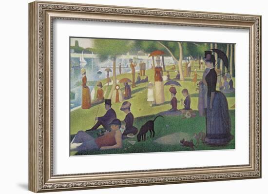 Sunday Afternoon on the Island of Grand Jatte 1864-6-Georges Seurat-Framed Giclee Print