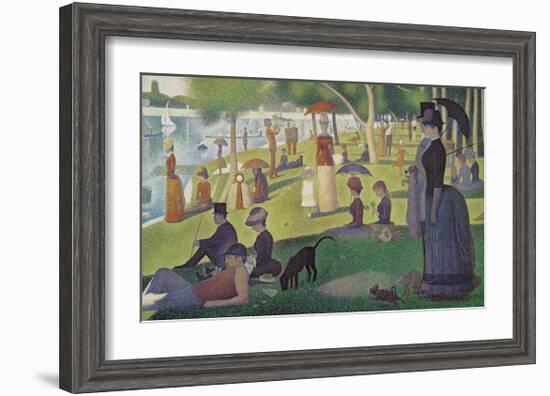 Sunday Afternoon on the Island of Grand Jatte 1864-6-Georges Seurat-Framed Giclee Print