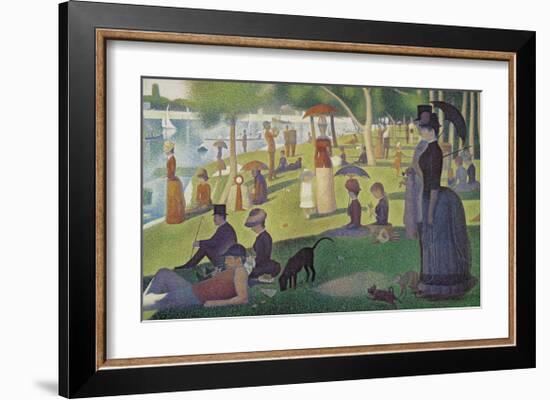 Sunday Afternoon on the Island of Grand Jatte 1864-6-Georges Seurat-Framed Giclee Print