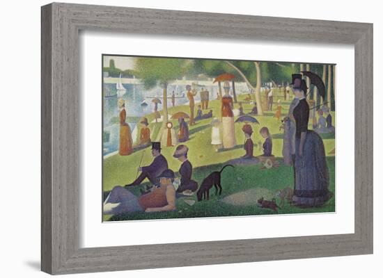 Sunday Afternoon on the Island of Grand Jatte 1864-6-Georges Seurat-Framed Giclee Print