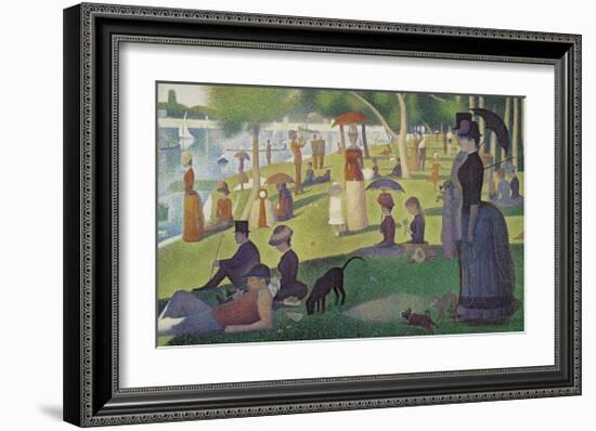 Sunday Afternoon on the Island of Grand Jatte 1864-6-Georges Seurat-Framed Giclee Print