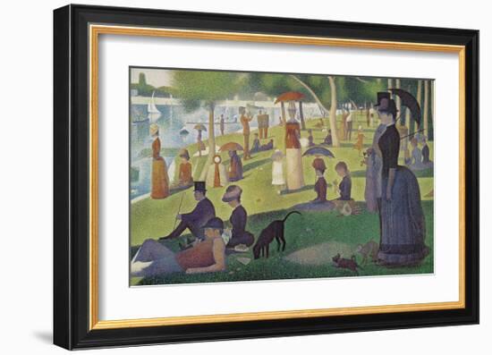 Sunday Afternoon on the Island of Grand Jatte 1864-6-Georges Seurat-Framed Giclee Print