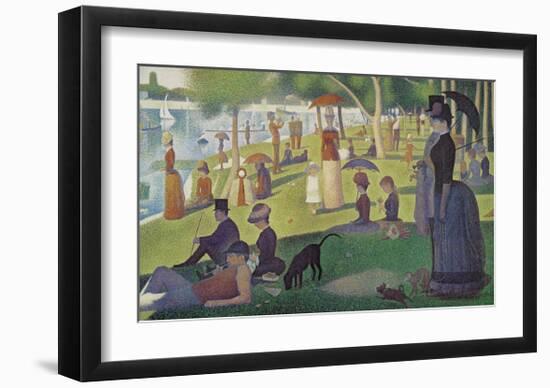 Sunday Afternoon on the Island of Grand Jatte 1864-6-Georges Seurat-Framed Giclee Print