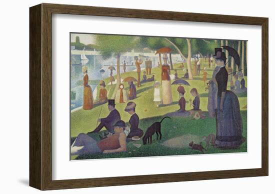 Sunday Afternoon on the Island of Grand Jatte 1864-6-Georges Seurat-Framed Giclee Print