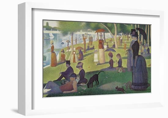 Sunday Afternoon on the Island of Grand Jatte 1864-6-Georges Seurat-Framed Giclee Print