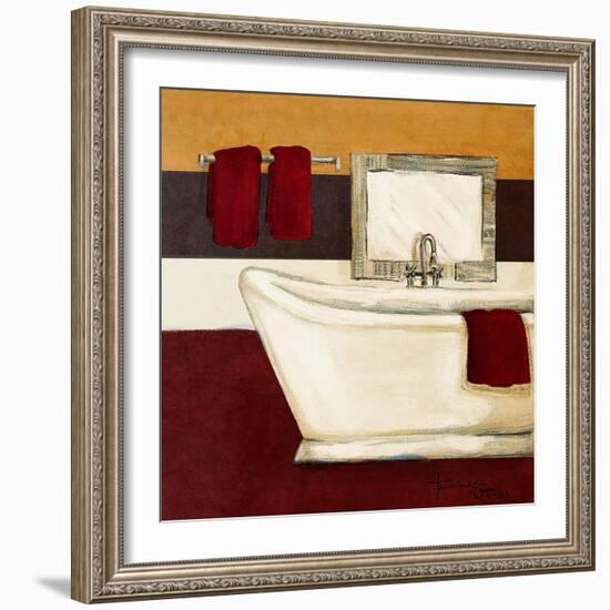 Sunday Bath in Red I-Hakimipour-ritter-Framed Art Print