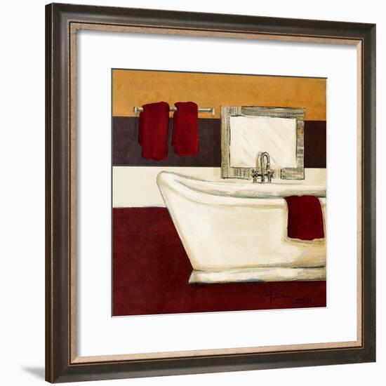Sunday Bath in Red I-Hakimipour-ritter-Framed Art Print