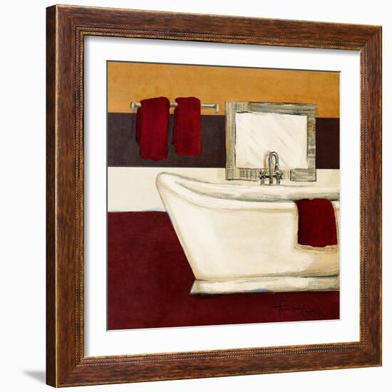 Sunday Bath in Red I-Hakimipour-ritter-Framed Art Print