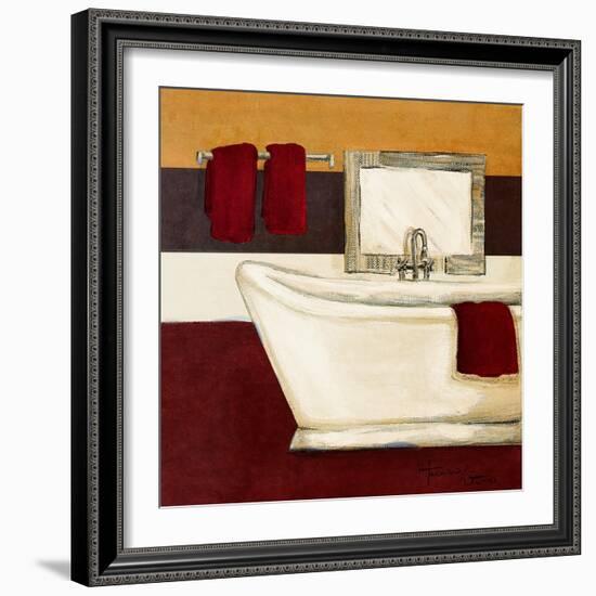 Sunday Bath in Red I-Hakimipour-ritter-Framed Art Print