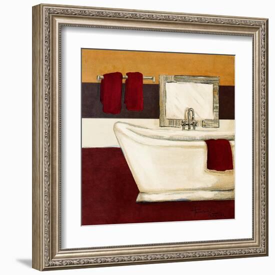 Sunday Bath in Red I-Hakimipour-ritter-Framed Art Print