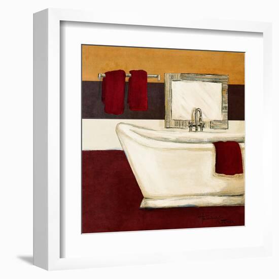 Sunday Bath in Red I-Hakimipour-ritter-Framed Art Print