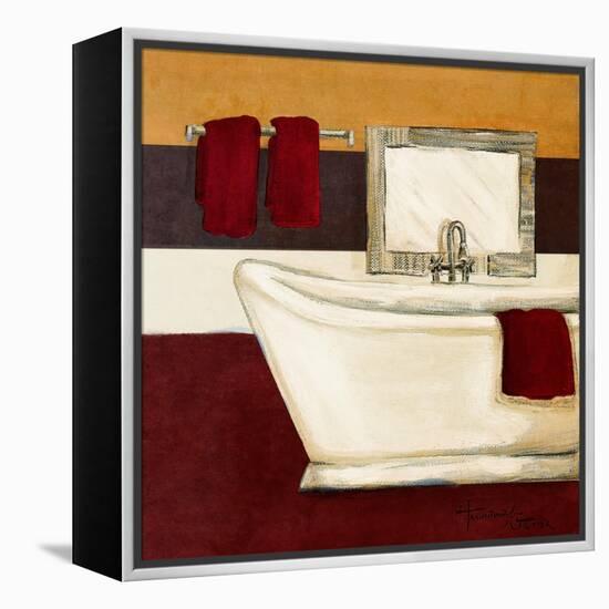 Sunday Bath in Red I-Hakimipour-ritter-Framed Stretched Canvas