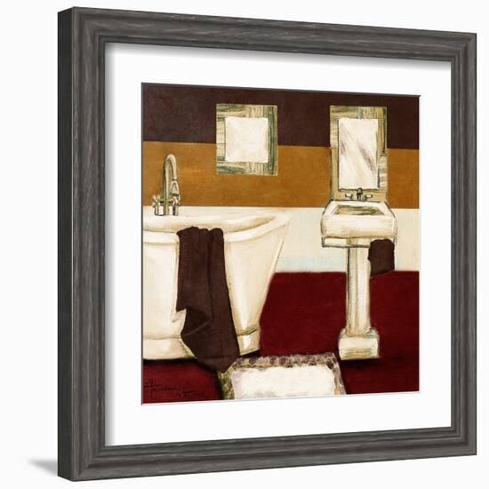 Sunday Bath in Red II-Hakimipour-ritter-Framed Art Print