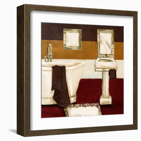 Sunday Bath in Red II-Hakimipour-ritter-Framed Art Print