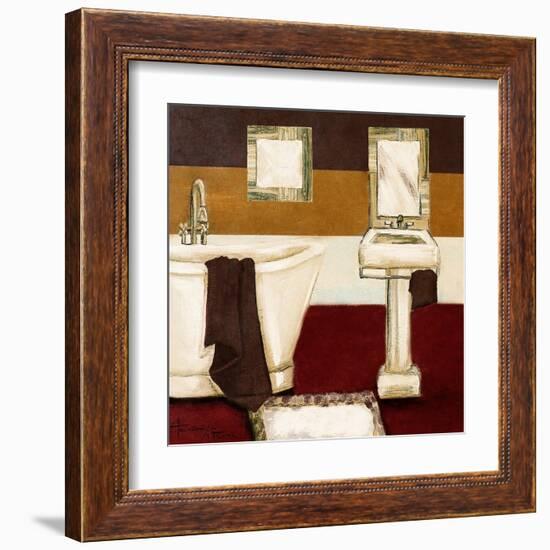 Sunday Bath in Red II-Hakimipour-ritter-Framed Art Print