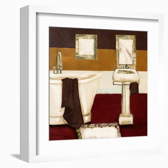 Sunday Bath in Red II-Hakimipour-ritter-Framed Art Print