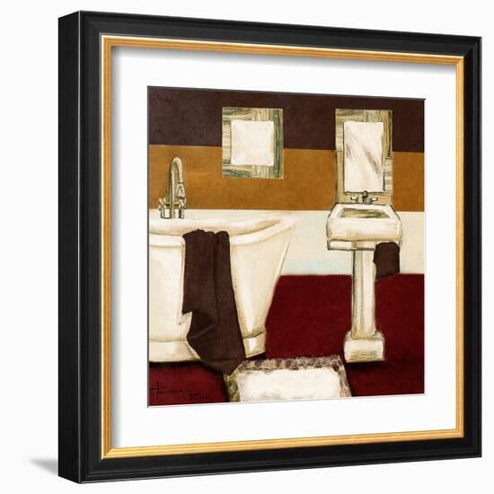 Sunday Bath in Red II-Hakimipour-ritter-Framed Art Print