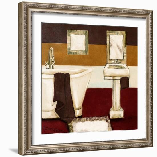 Sunday Bath in Red II-Hakimipour-ritter-Framed Art Print