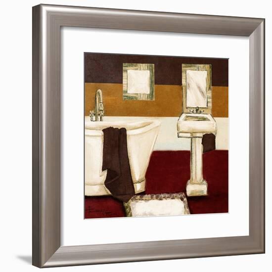 Sunday Bath in Red II-Hakimipour-ritter-Framed Art Print