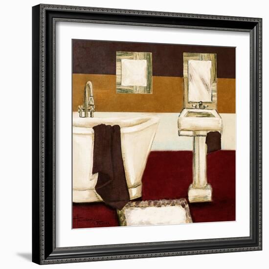 Sunday Bath in Red II-Hakimipour-ritter-Framed Art Print