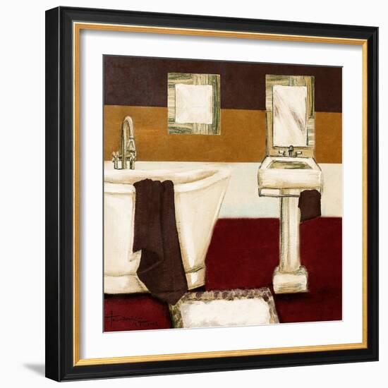 Sunday Bath in Red II-Hakimipour-ritter-Framed Art Print