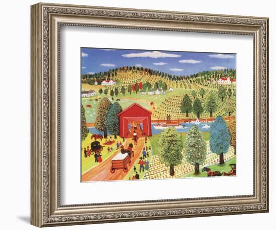 Sunday by the River-unknown Rodko-Framed Art Print