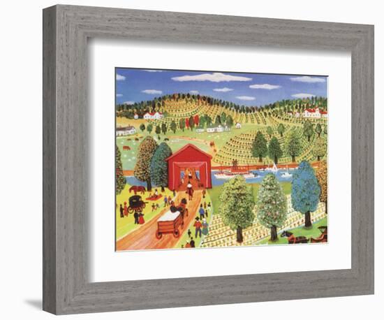 Sunday by the River-unknown Rodko-Framed Art Print