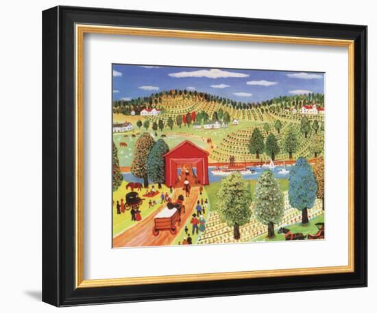 Sunday by the River-unknown Rodko-Framed Art Print