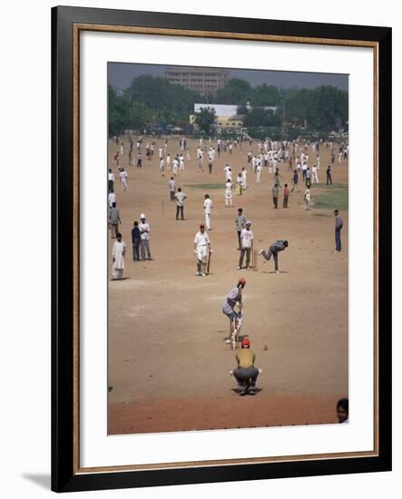 Sunday Cricket, New Delhi, India-David Lomax-Framed Photographic Print