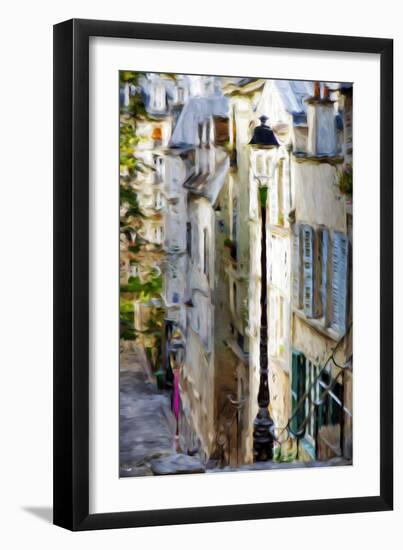 Sunday in Montmartre - In the Style of Oil Painting-Philippe Hugonnard-Framed Giclee Print