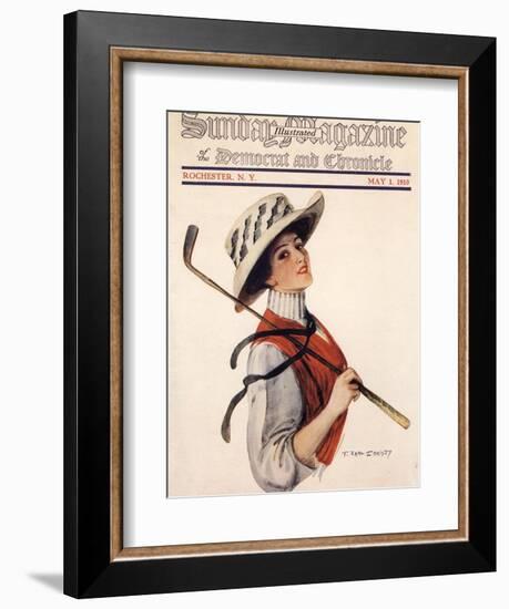 Sunday Magazine, Golf Womens Hats Portraits Magazine, USA, 1910-null-Framed Giclee Print