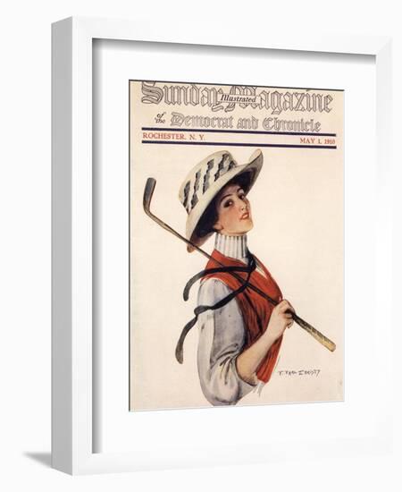 Sunday Magazine, Golf Womens Hats Portraits Magazine, USA, 1910-null-Framed Giclee Print