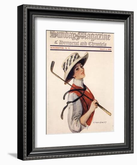 Sunday Magazine, Golf Womens Hats Portraits Magazine, USA, 1910-null-Framed Giclee Print