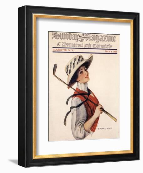 Sunday Magazine, Golf Womens Hats Portraits Magazine, USA, 1910-null-Framed Giclee Print