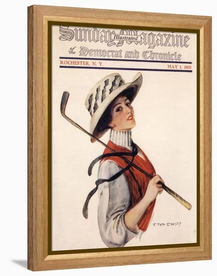 Sunday Magazine, Golf Womens Hats Portraits Magazine, USA, 1910-null-Framed Premier Image Canvas