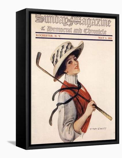 Sunday Magazine, Golf Womens Hats Portraits Magazine, USA, 1910-null-Framed Premier Image Canvas