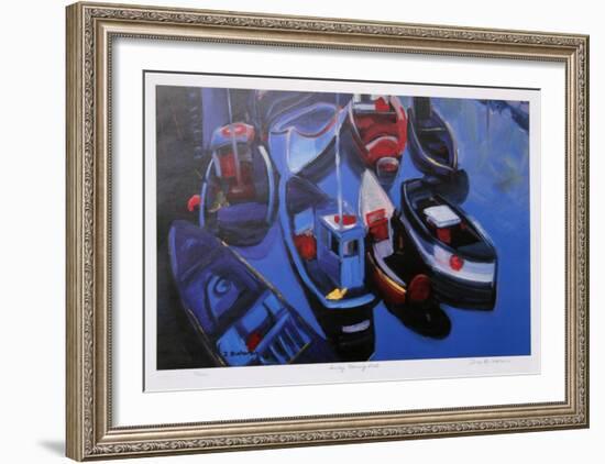 Sunday Morning Boats-Zora Buchanan-Framed Collectable Print