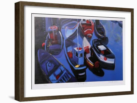 Sunday Morning Boats-Zora Buchanan-Framed Collectable Print