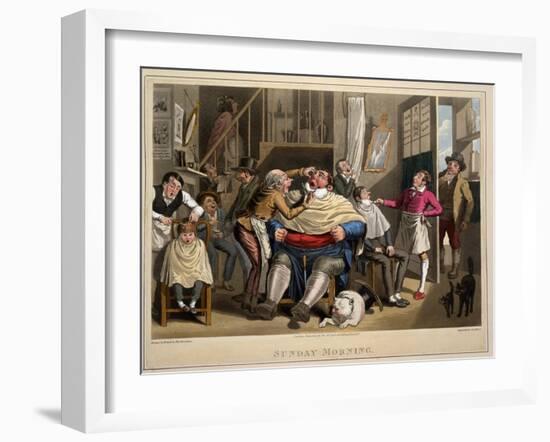 Sunday Morning, Eng. George Hunt, Pub. Thos. Mclean, London, 1827-Theodore Lane-Framed Giclee Print