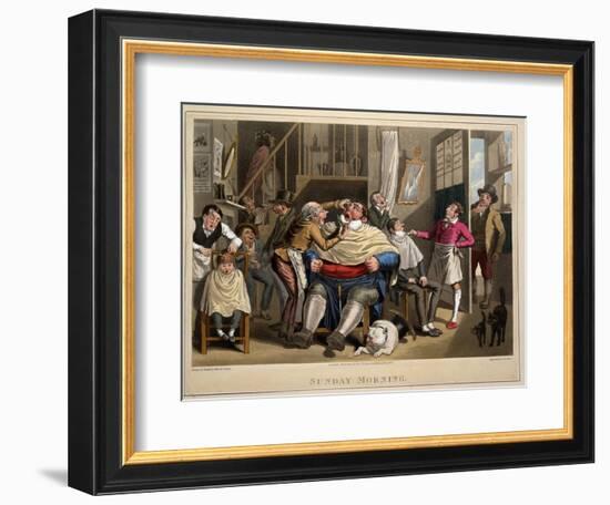 Sunday Morning, Eng. George Hunt, Pub. Thos. Mclean, London, 1827-Theodore Lane-Framed Giclee Print