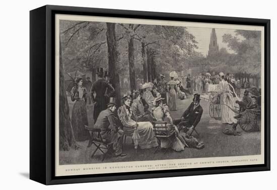 Sunday Morning in Kensington Gardens, after the Service at Christ's Church, Lancaster Gate-Arthur Hopkins-Framed Premier Image Canvas